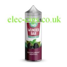 white background with just the bottle of Wunder Bar 100ML 50-50 E-Liquid Blackcurrant Menthol