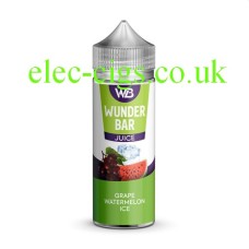 white background with just the bottle of Wunder Bar 100ML 50-50 Eliquid Grape Watermelon Ice