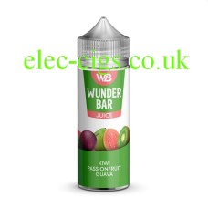 white background with just the bottle of Wunder Bar 100ML 50-50 Eliquid Kiwi Passionfruit Guava