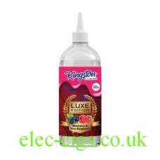 Shows a massive bottle of Luxe Edition Blueberry Sour Raspberry 500 ML E-Liquid by Kingston