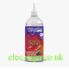 a nice big bottle of Blackcurrant Raspberry Lemonade Soda 500 ML E-Liquid by Kingston shown on a white background