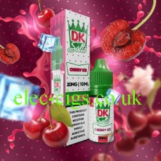 A Highly styalised image of the Cherry Ice Nic-Salts from Donut King