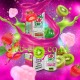 A Highly styalised image of the Strawberry Kiwi Bubblegum Nic-Salts from Donut King