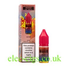 Image show the Ice Pop 10ML Nic-Salt E-liquid by FireRose 5000, including its box on a white background