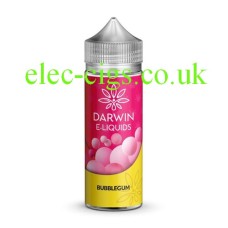 Simply a bottle, on a white background of Darwin 100 ML E-liquid Bubblegum