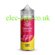 Simply a bottle, on a white background of Darwin 100 ML E-liquid Cherry Drops