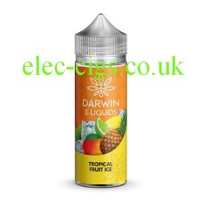 Simply a bottle, on a white background of Darwin 100 ML E-Liquid Tropical Fruit Ice