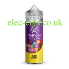 Simply a bottle, on a white background of Darwin 100 ML E-Liquid Tutti Fruitti