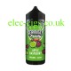 Image of bottle, with predominantlygreen label, of the Doozy Seriously Fruity E-Liquid 100ML Apple Raspberry