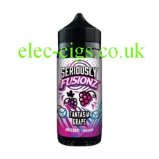 Image shows a single bottle of Doozy Seriously Fusionz E-Liquid 100ML Fantasia Grape