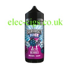 Image show a bottle of Doozy Seriously Nice E-Liquid 100ML Arctic Berries