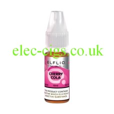 The image simply shows a bottle of Elfliq Cherry Cola 10ml Nic-Salt on a white background