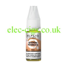 The image simply shows a bottle of Elfliq Snoow Tobacco 10ml Nic-Salt on a white background