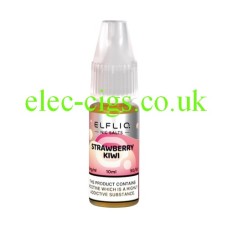 The image simply shows a bottle of Elfliq Strawberry Kiwi 10ml Nic-Salt on a white background