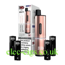 4 pods which are included in the IVG Air 4 In 1 Starter Kit Pink