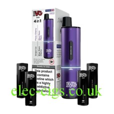 4 pods which are included in the IVG Air 4 In 1 Starter Kit Purple