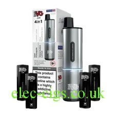 4 pods which are included in the IVG Air 4 In 1 Starter Kit Silver