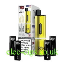 4 pods which are included in the IVG Air 4 In 1 Starter Kit Yellow