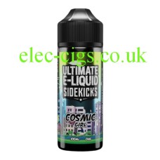 Image is of a bottle of Cosmic Girl e-liquid