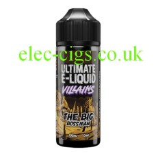 image shows a large bottle of The Big Bossman 100 ML E-Liquid from the 'Villains' Range by Ultimate E-Liquids