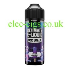 Image shows a bottle of Blackcurrant 100 ML Ice Lolly Range by Ultimate E-Liquid on white background