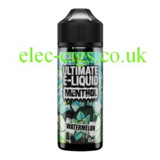 image shows a bottle containing the Watermelon 100 ML E-Liquid from the 'Menthol' Range by Ultimate Puff