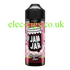 Image shows Raspberry Jam 100 ML E-Liquid from the Jam Jar Range by Ultimate Puff