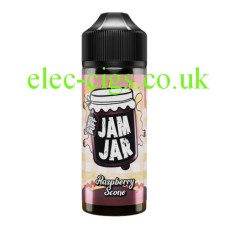 Image shows Raspberry Scone 100 ML E-Liquid from the Jam Jar Range by Ultimate Puff