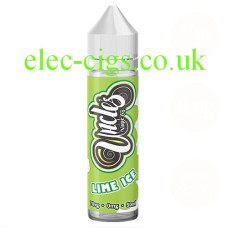 Image shows the bottle containing the Lime Ice 50 ML E-Liquid from Uncles Vapes