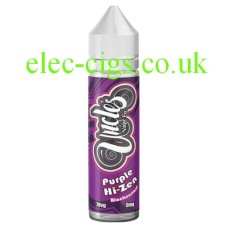 Image shows the bottle containing the Purple Hi-Zen 50 ML E-Liquid from Uncles Vapes