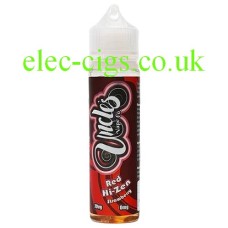 Image shows the bottle containing the Red Hi-Zen 50 ML E-Liquid from Uncles Vapes