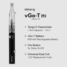 Breakdown of features of the Debang Starter Kit vGO-T v2