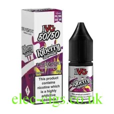 Image show the bottle and box containing the IVG Riberry Lemonade 10 ML E-Liquid