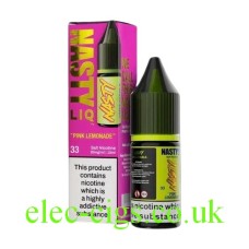 Pink Lemonade 10ml Nicotine Salt E-Liquid from the Nasty LIQ Range