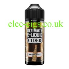 Image of a bottle containing Fruity Pear 100 ML Cider Range by Ultimate E-Liquid on a white background