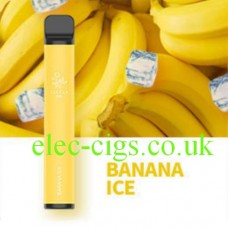 Image shows the Banana Ice 600 Puff Disposable E-Cigarette by Elf Bar