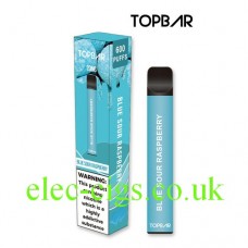 Blue Sour Raspberry 600 Puff Disposable E-Cigarette by Topbar