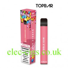 Bubble Gum 600 Puff Disposable E-Cigarette by Topbar