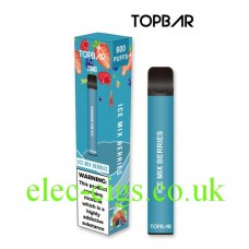 Ice Mix Berries 600 Puff Disposable E-Cigarette by Topbar