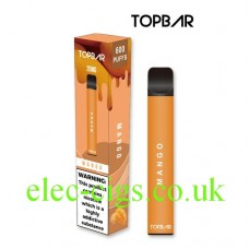 Mango 600 Puff Disposable E-Cigarette by Topbar 