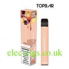 Peach Ice 600 Puff Disposable E-Cigarette by Topbar