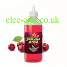 image shows a large bottle of Amazonia 500 ML E-Liquid Cherry Chunz