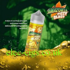image shows a bottle of Amazonia Fizzy Blast E-Liquid Pineapple