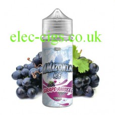 image shows a bottle of Amazonia Ice 100 ML E-Liquid Grape Aniseed