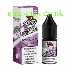 image shows a bottle and box of  IVG Apple Berry Crumble 10 ML E-Liquid