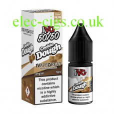 image shows a box and bottle of IVG Cookie Dough 10 ML E-Liquid
