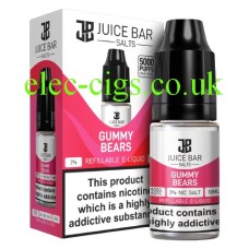 Gummy Bears 10ML Nicotine Salt by Juice Bar