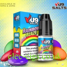 VU9 10ml Salt E-liquid Rainbow Blaze from only £1.79