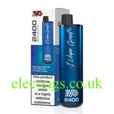 IVG 2400 Puff Disposable Pod Vape Blue Raspberry Ice from £10.48
